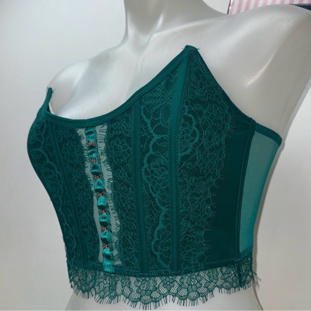 Victoria's Secret Teal Lace Crop Top